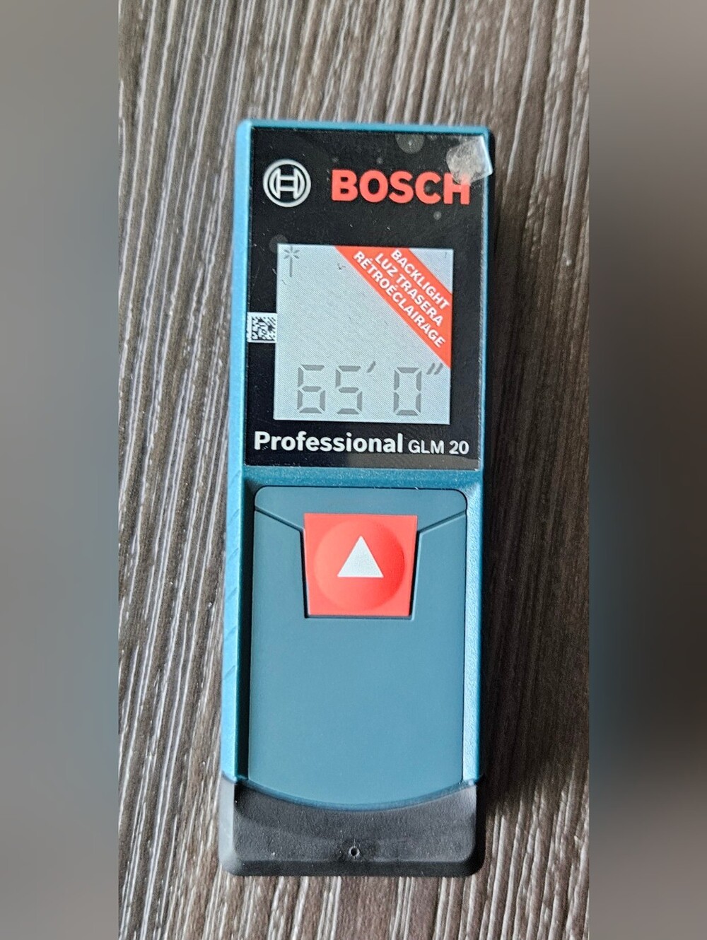 Bosch Professional GLM 20 Laser Distance Measurer — Teal and Red